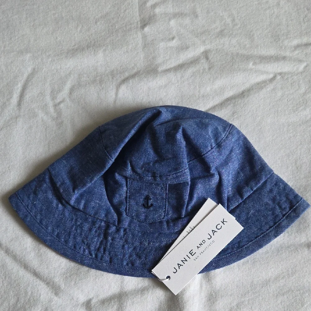 Janie and Jack Blue Kids Blue Anchor Sun Hat